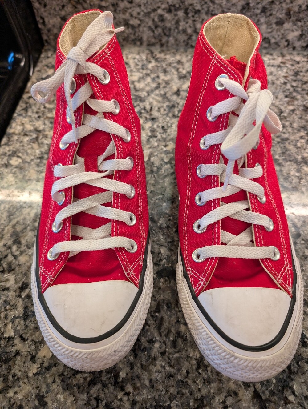 Red Converse Allstar Canvas High-Top Womens Sneakers